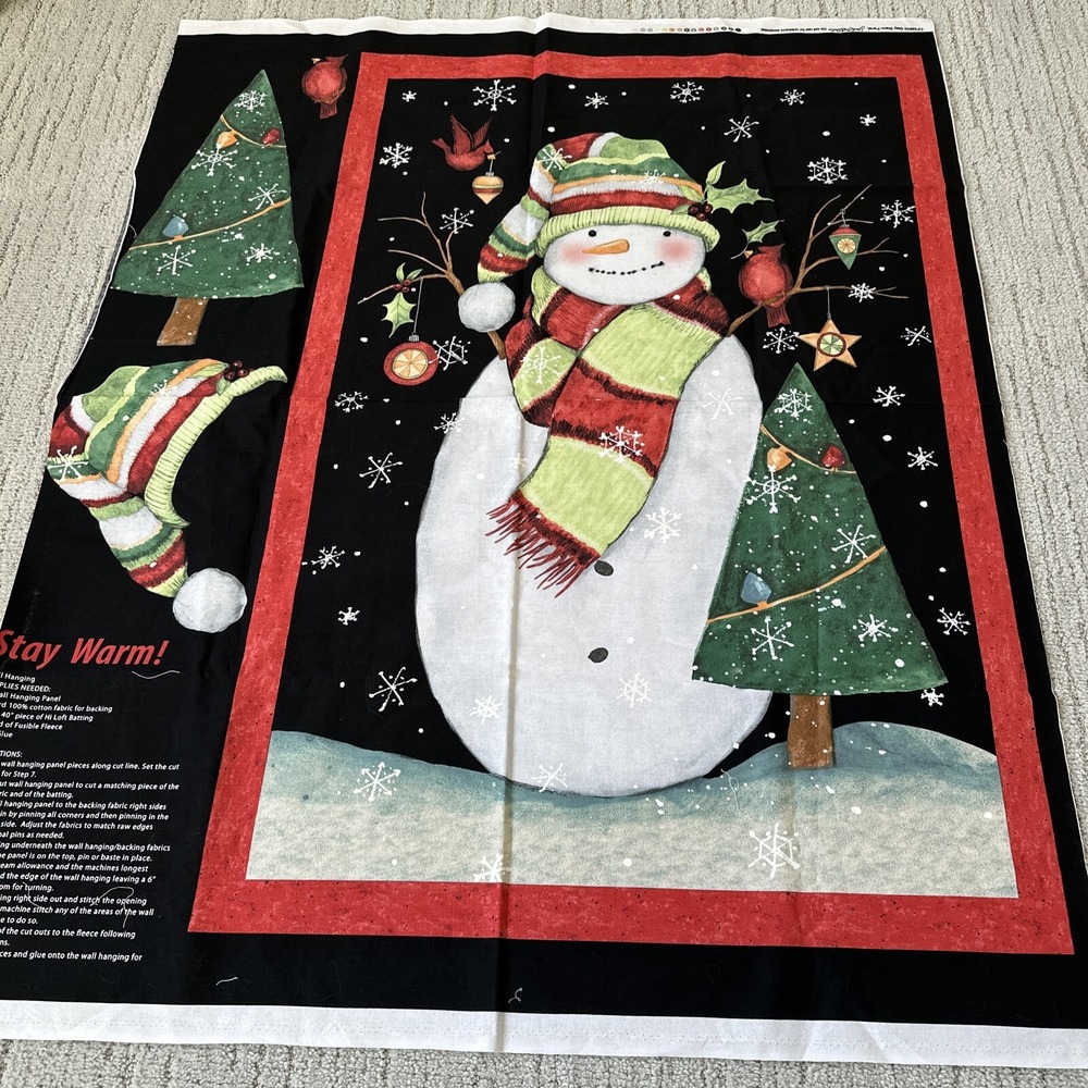 Christmas Fabric Old Fashion Santa Sled Susan Winget Cotton CP46820 38" PANEL